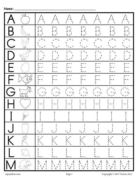uppercase  lowercase letter tracing worksheets supplyme