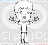 Stressed Teenage Cartoon Boy Adolescent Coloring Clipart Vector Outlined Cory Thoman Transparent Illustration Clip Background Clipartof sketch template
