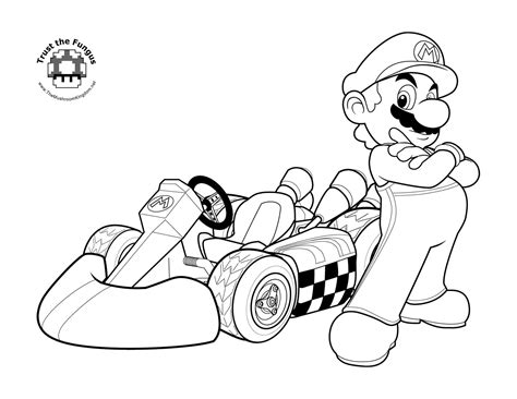 mario kart coloring pages  large images