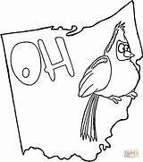 Ohio Coloring Pages State Buckeye Brutus Flag Printable Color Bird Getcolorings Drawing Popular Categories Silhouettes Coloringhome sketch template