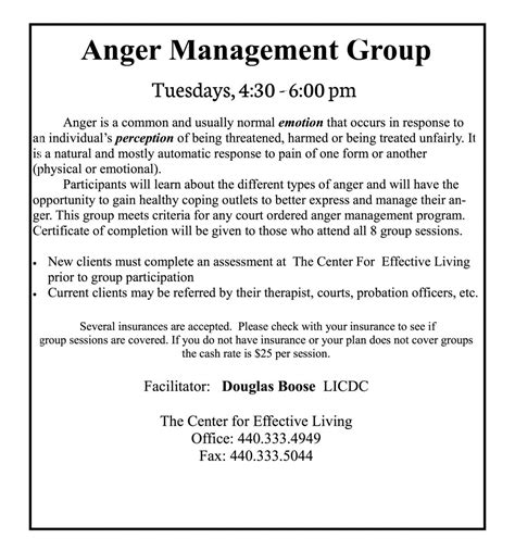 anger management center for effective living serving west side
