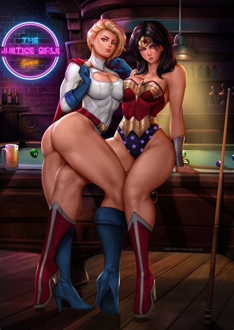 powergirl x wonderwoman girls night by felox08 hentai