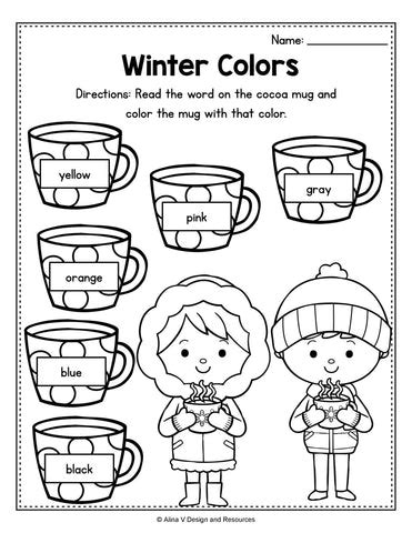 printable winter worksheets  preschool  nerdy teacher