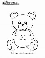 Coloring Bear Teddy Pages Printable Girls Printables Gif Thank Please sketch template