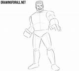 Marvel Sandman Draw Step sketch template