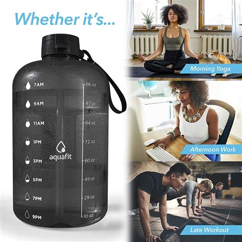 buy aquafit  gallon water bottle  time marker gallon water