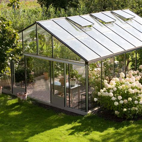 serre de jardin en verre trempe supra   aluminium  livraison comprise
