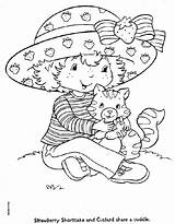 Coloring Strawberry Shortcake Pages Printable Vintage Kids Library Clipart Drawing Popular Comments sketch template