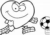 Coloring Heart Healthy Pages Soccer Ball Colouring Red Drawing Cleats Barcelona Printable Clipart Getcolorings Getdrawings Clipartbest Soccerball Colorings Color Popular sketch template
