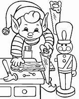 Elf Coloring Toys Make Little Some Color sketch template