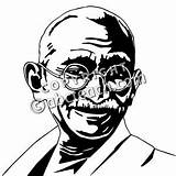Mahatma Clipart Gandhi Clipground Coloring India Clip sketch template