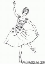 Ballerina Coloring Pages Dress Colorkid Ballerinas Kids sketch template