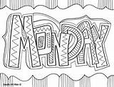 Alley Doodles Colour Mondays Calender sketch template