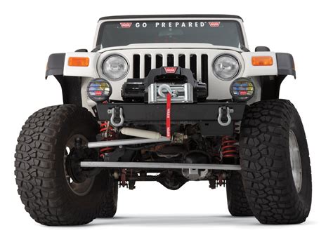 rock crawler stubby front bumper  jeep tj  warn industries