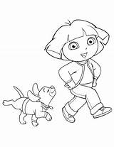 Dora Dog Explorer Follows Happy Pages2color Pages Cookie Copyright sketch template