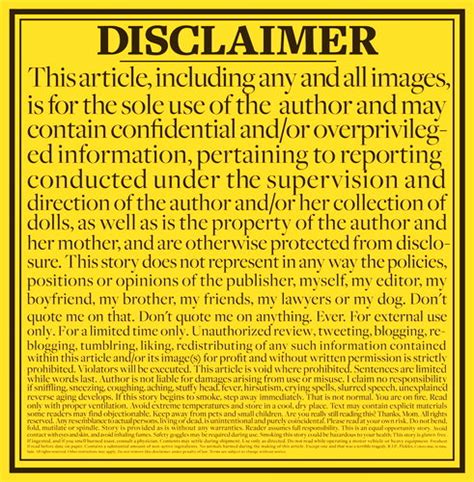 disclaimer   occasions arnold zwickys blog