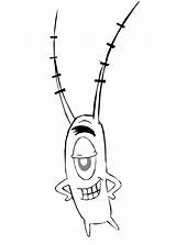 Plankton Esponja Cangrejo Draft sketch template
