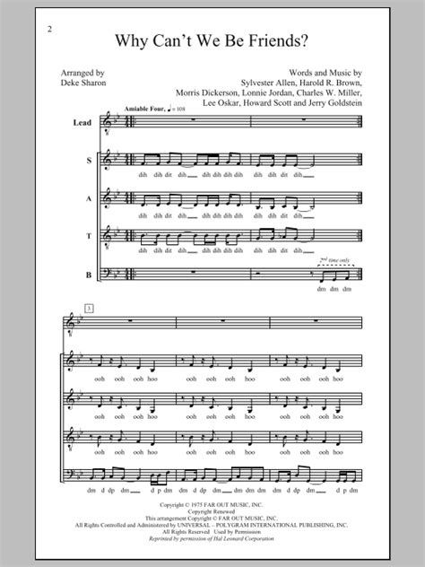 why can t we be friends sheet music direct