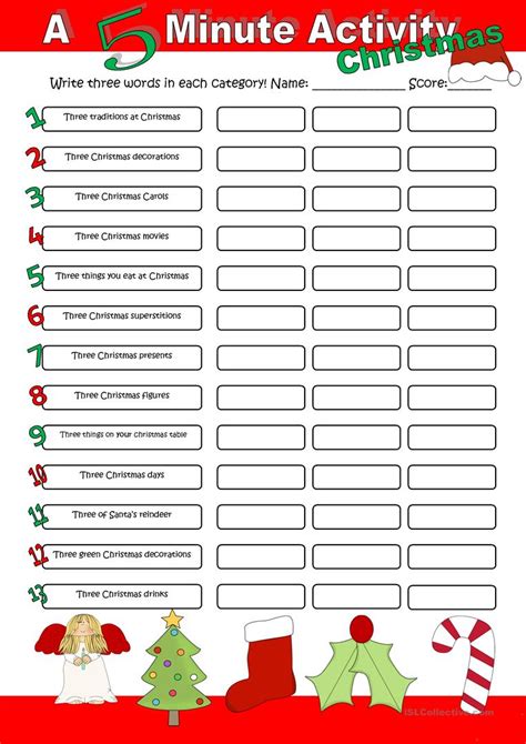 esl christmas adults worksheets tracinglettersworksheetscom