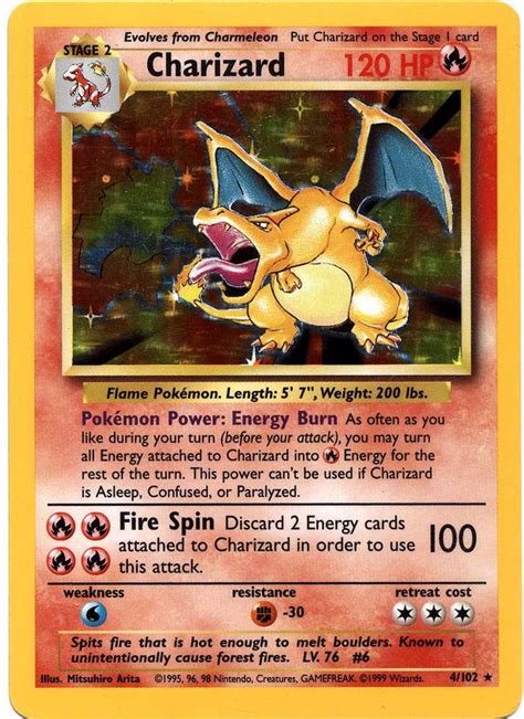 pokemon base set single card rare holo charizard  toywiz