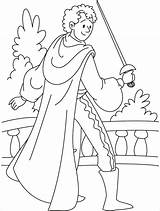 Prince Mittelalterlich Sword Ausmalbild Coloringhome Insertion sketch template