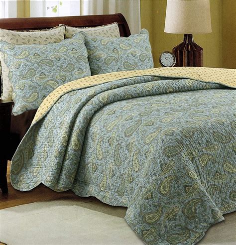 cozy  home fashions county style reversible cotton quilt bedding