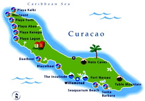 map curacao beaches share map