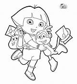 Dora Coloring Pages Boots Colouring Hugging Backpack Swiper Color Book Friends Sheets Print Diego Valentines Doratheexplorertvshow Search Friend sketch template