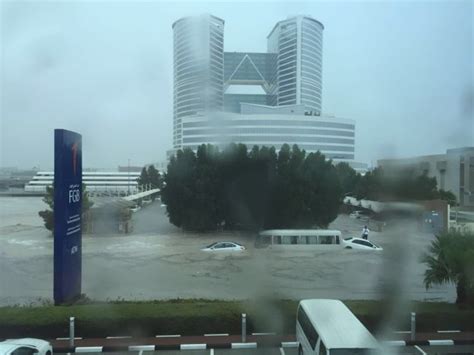 heavy rain hits dubai roads submerged schools closed dubairains dubai expat blog