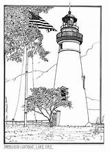 Lighthouse Marblehead Erie Ira sketch template