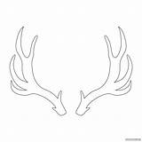 Antler Antlers Reindeer Gridgit sketch template