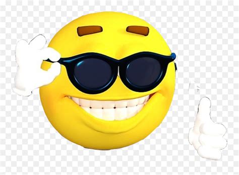 cool sunglasses emoji coolguy thumbs  cool emoji hd png