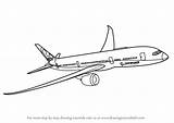 787 Boeing Draw Dreamliner 777 Airplane Drawingtutorials101 Airplanes Radar Recording Shows sketch template