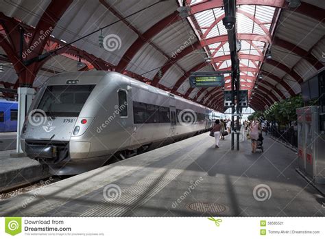 swedish high speed train on the platform editorial photo