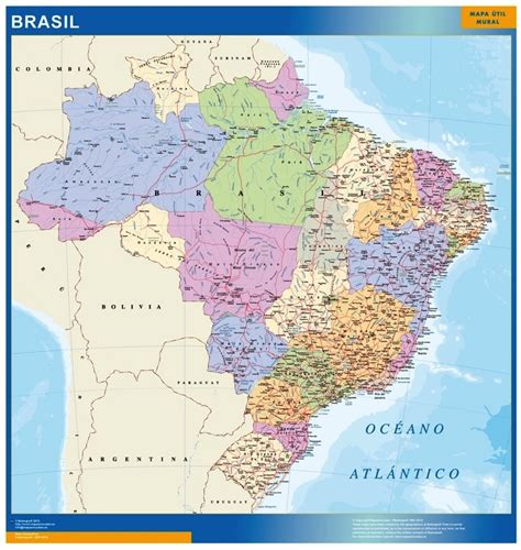 brazil map canada wall maps   world countries