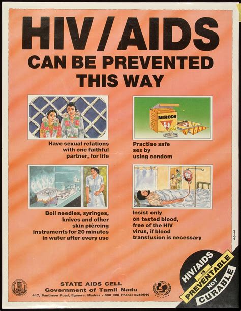 Hiv Aids Can Prevented This Way Aids Education Posters
