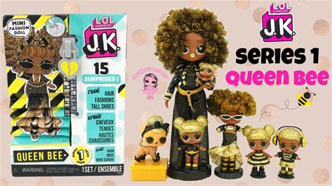 lol surprise jk queen bee mini fashion doll  surprises series  real