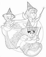 Coloring Disney Pages Fairies Sleeping Beauty Fairy Books Cartoons Kids Princess Colors sketch template