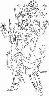 Goku Coloring Ssj2 Pages Super Gohan Majin Saiyan Vegeta Buu Comments Save sketch template