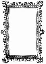 Coloring Frame Pages Adult Frames Borders Template Colouring Books Printable Visit Clip sketch template