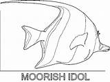 Idol Moorish Coloring Pages Fish Drawing Mosaic Book Drawings sketch template