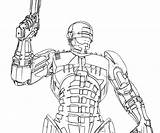 Robocop Superheroes sketch template
