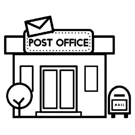 post office coloring pages preschool kids