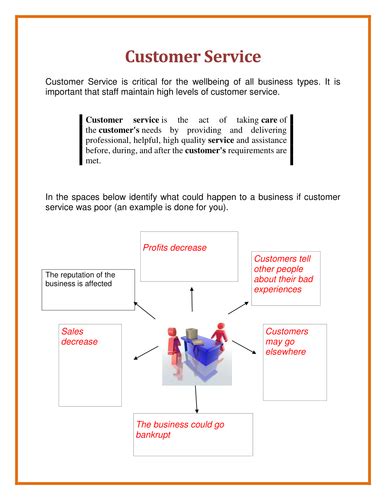 printable customer service worksheets