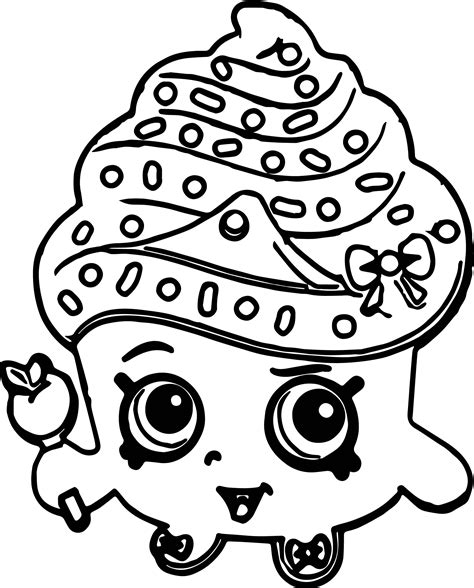 shopkins coloring pages cupcake queen  getcoloringscom