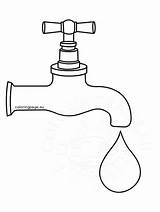 Faucet Dripping Higiene Preescolar Coloringpage Malvorlage Arelys Hojas Habitos Colchas sketch template
