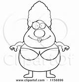 Pudgy Granny Cartoon Clipart Swimmer Cory Thoman Old Outlined Coloring Vector Royalty Women 2021 sketch template