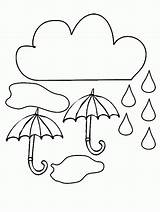 Coloring Raindrops Printable Raindrop Pages Cloud Umbrella Sky Falling Raining Color Popular Comments Coloringhome sketch template