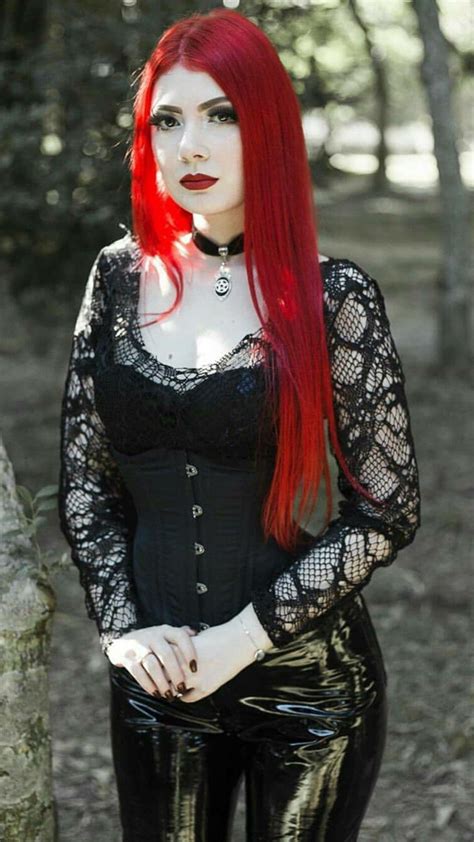 Pin By Greywolf On Gothic Red Goth Women Goth Beauty Gothic Beauty