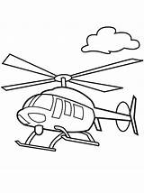 Helicopter Coloring Pages Drawing Military Kids Simple Printable Getdrawings Getcolorings sketch template